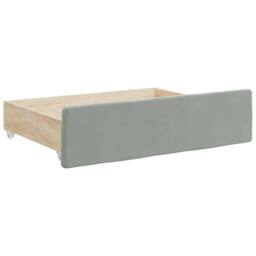 Berkfield Home Bed Storage Drawers 2 pcs Light Grey Engineered Wood & Velvet - thumbnail 3
