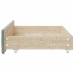 Berkfield Home Bed Storage Drawers 2 pcs Light Grey Engineered Wood & Velvet - thumbnail 5