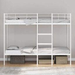 Berkfield Home Bunk Bed without Mattress White 90x200 cm Steel - thumbnail 3