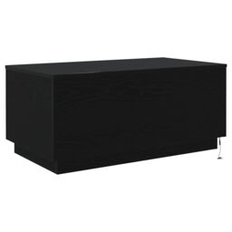 Berkfield Home Coffee Table with LED Lights Black Oak 90x50x40 cm - Size: 90 x 50 x 40 cm - thumbnail 9
