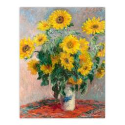 Artery8 Claude Monet Framed Wall Art Print Bouquet of Sunflowers Painting - Size: A4 - thumbnail 3
