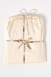 Homescapes Sateen Cotton Duvet Cover Set 400 TC in Cream - Size: Single - thumbnail 5
