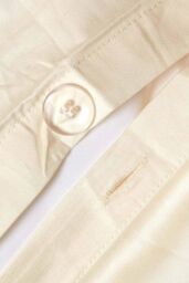 Homescapes Sateen Cotton Duvet Cover Set 400 TC in Cream - Size: Single - thumbnail 3