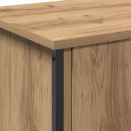 Berkfield Home TV Stand Artisan Oak Particle board 60 x 35 x 45 cm TV Stand in Brown - thumbnail 9