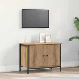 Berkfield Home TV Stand Artisan Oak Particle board 60 x 35 x 45 cm TV Stand in Brown - thumbnail 2