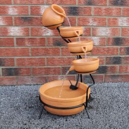 Monstershop Terracotta 4 Tier Spilling Bowls Water Feature - thumbnail 8