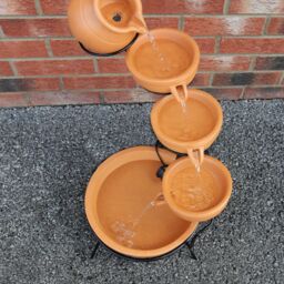 Monstershop Terracotta 4 Tier Spilling Bowls Water Feature - thumbnail 6