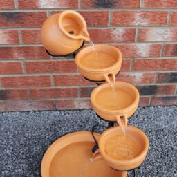 Monstershop Terracotta 4 Tier Spilling Bowls Water Feature - thumbnail 5