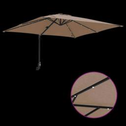 Berkfield Home Traditional Garden Parasol Taupe 248, 5 x 247, 5 x 119 cm Fabric - thumbnail 9