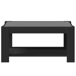 Berkfield Home Coffee Table with LED Black 93x53x45 cm Engineered Wood - Size: 93 x 53 x 45 cm - thumbnail 6