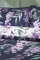 Catherine Lansfield 'Wisteria Floral' Duvet Set in White - Size: Single - thumbnail 3