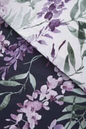 Catherine Lansfield 'Wisteria Floral' Duvet Set in White - Size: Single - thumbnail 5