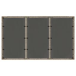 Berkfield Home Garden Table with Glass Top Grey 150x90x75 cm Poly Rattan - Size: 150 x 90 x 75 cm - thumbnail 7