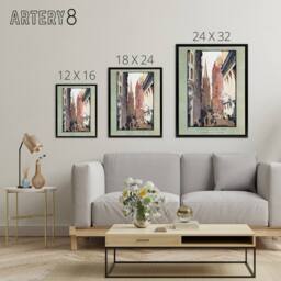 "Artery8 Trinity Church & Wall Street Elmer Framed Canvas Wall Art Print - Size: W18"" x H24""" - thumbnail 4