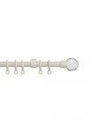 New Edge Blinds White Corded Contour Curtain Track in Cream - Size: 120 cm - 210 cm - image 1