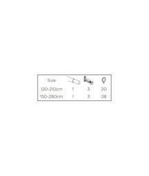New Edge Blinds White Corded Contour Curtain Track in Cream - Size: 120 cm - 210 cm - thumbnail 5