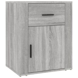 Berkfield Home Bedside Cabinet Grey Sonoma 50x36x60 cm Engineered Wood - Size: 50 x 36 x 60 cm - thumbnail 2