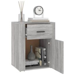 Berkfield Home Bedside Cabinet Grey Sonoma 50x36x60 cm Engineered Wood - Size: 50 x 36 x 60 cm - thumbnail 5