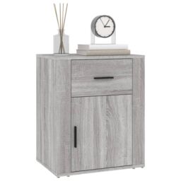 Berkfield Home Bedside Cabinet Grey Sonoma 50x36x60 cm Engineered Wood - Size: 50 x 36 x 60 cm - thumbnail 4