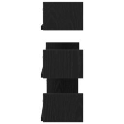 Berkfield Home Wall Shelves 3 pcs Black Oak Engineered Wood - thumbnail 6