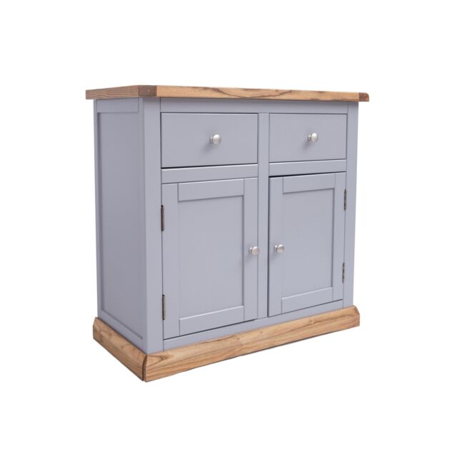 Cabinet Bits Biccari Grey 2 Drawer 2 Door Sideboard Chrome Knob - image 1