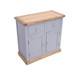 Cabinet Bits Biccari Grey 2 Drawer 2 Door Sideboard Chrome Knob - thumbnail 3