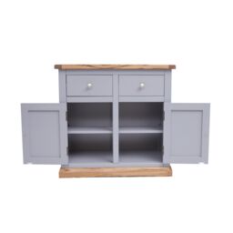 Cabinet Bits Biccari Grey 2 Drawer 2 Door Sideboard Chrome Knob - thumbnail 5