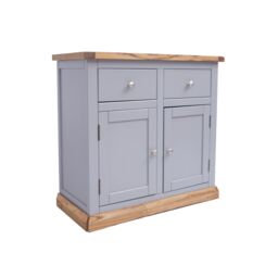 Cabinet Bits Biccari Grey 2 Drawer 2 Door Sideboard Chrome Knob - thumbnail 1