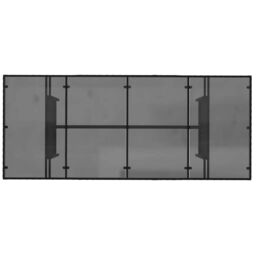 Berkfield Home Garden Table with Glass Top Black 190x80x74 cm Poly Rattan - Size: 190 x 80 x 74 cm - thumbnail 7