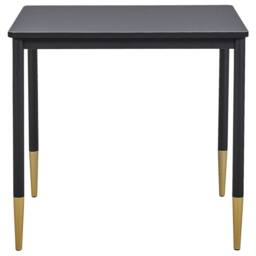 Wyld and Coco Glamour Square Dining Table 80x80 cm Black MDF with Gold Metal Legs - thumbnail 3