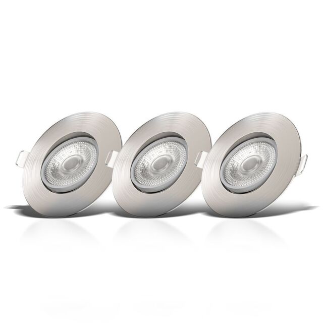 B.K.Licht 3 Pack Matt Nickel 3x4.9W LED Recessed Light in Metallics - image 1