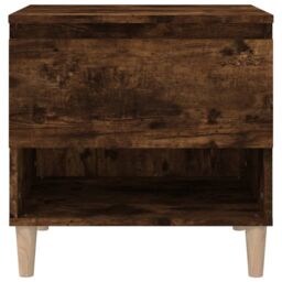 Berkfield Home Bedside Tables 2 pcs Smoked Oak 50x46x50 Engineered Wood in Brown - thumbnail 5