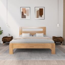 Berkfield Home Bedside Tables 2 pcs Smoked Oak 50x46x50 Engineered Wood in Brown - thumbnail 3