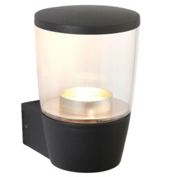 Loops IP44 Outdoor Wall Light Modern Cool White Round LED Candle Tea Light Design Lamp - thumbnail 3