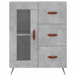 Berkfield Home Highboard Concrete Grey 69.5x34x180 cm Engineered Wood - thumbnail 8