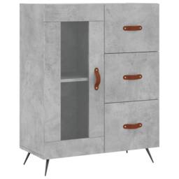 Berkfield Home Highboard Concrete Grey 69.5x34x180 cm Engineered Wood - thumbnail 7