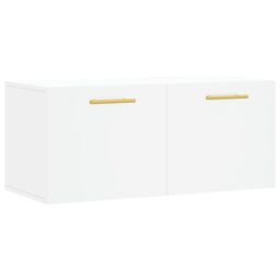 Berkfield Home Wall Cabinet White 80x36.5x35 cm Engineered Wood - thumbnail 2
