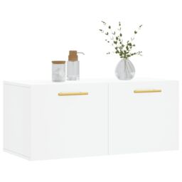 Berkfield Home Wall Cabinet White 80x36.5x35 cm Engineered Wood - thumbnail 3
