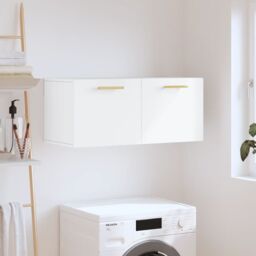 Berkfield Home Wall Cabinet White 80x36.5x35 cm Engineered Wood - thumbnail 1