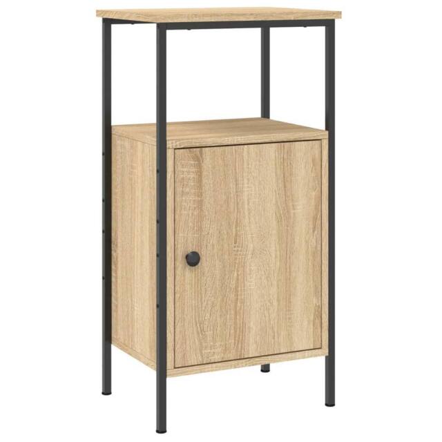 Berkfield Home Bedside Cabinet Sonoma Oak 41x31x80 cm Engineered Wood in Brown - Size: 41 x 31 x 80 cm - image 1