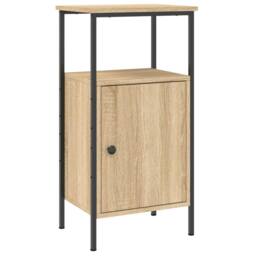 Berkfield Home Bedside Cabinet Sonoma Oak 41x31x80 cm Engineered Wood in Brown - Size: 41 x 31 x 80 cm - thumbnail 1