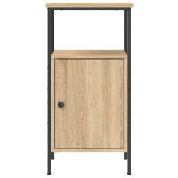 Berkfield Home Bedside Cabinet Sonoma Oak 41x31x80 cm Engineered Wood in Brown - Size: 41 x 31 x 80 cm - thumbnail 5