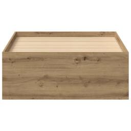 Berkfield Home Durable Bed Frame without Mattress Artisan Oak 75x190 cm Engineer in Brown - thumbnail 5