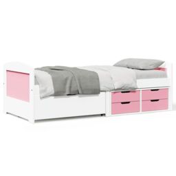Berkfield Home Day Bed with 5 Drawers without Mattress IRUN White&Pink 90x200 cm in Pink