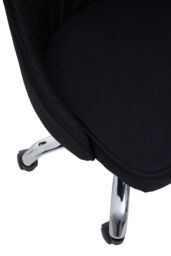 Orsina Ergonomic Black Fabric Home Office Chair, Comfortable Design Work From Home Chair, Movable Chair For Bedroom - thumbnail 6