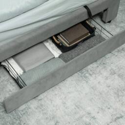 Wyld Haus Dineno 5FT Grey King Ottoman Bed Frame Lift Up Base & Front Divan - thumbnail 8