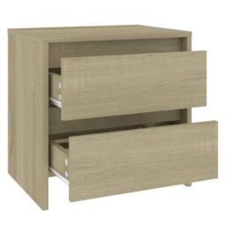 Berkfield Home Bedside Cabinet Sonoma Oak 45x34.5x44.5 cm Engineered Wood in Brown - thumbnail 4