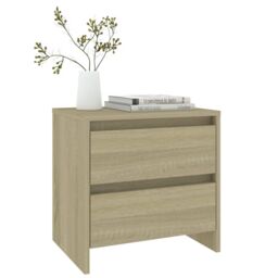 Berkfield Home Bedside Cabinet Sonoma Oak 45x34.5x44.5 cm Engineered Wood in Brown - thumbnail 6