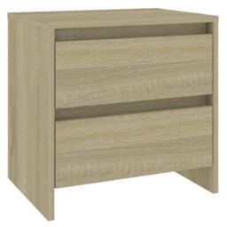 Berkfield Home Bedside Cabinet Sonoma Oak 45x34.5x44.5 cm Engineered Wood in Brown - thumbnail 2