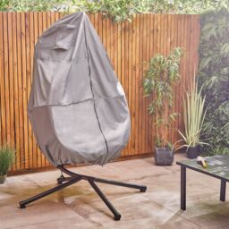 VonHaus Waterproof Hanging Egg Chair Cover in Grey - thumbnail 6